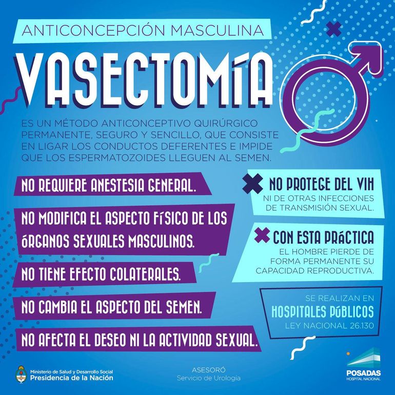 Durante el anterior gobierno, el Ministerio de Salud llevó adelante varias campañas a favor de la vasectomía. Durante el anterior gobierno, el Ministerio de Salud llevó adelante varias campañas a favor de la vasectomía.
