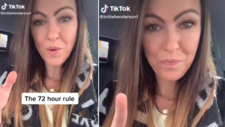 Mujer compartió en TikTok la regla de las 72 horas y causa sensación