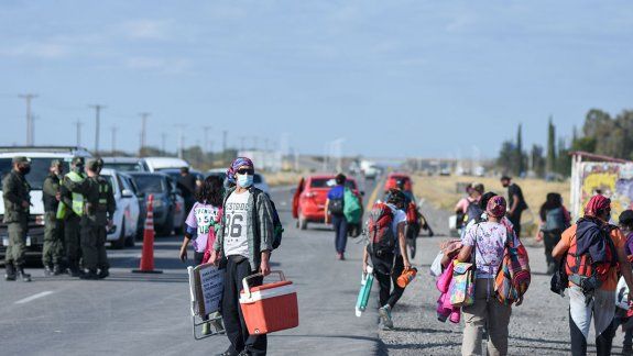 En fotos: así fue la desconcentración en el piquete de Arroyito