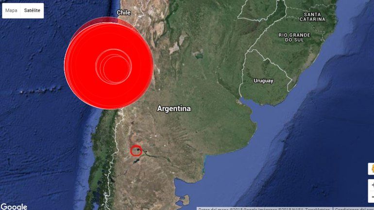 El movimiento sísmico se registró en Chile.
