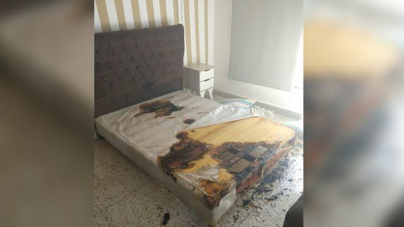 El incendio de un colchón casi provoca una tragedia
