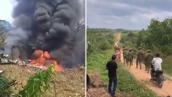 Un avión de la Fuerza Aérea de Colombia se estrelló con más de 100 soldados a bordo Un avión de la Fuerza Aérea de Colombia se estrelló con más de 100 soldados a bordo