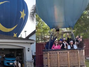 Al no poder sostener el globo aerostático en el aire, el piloto debió ubicar un lugar seguro para aterrizar. Al no poder sostener el globo aerostático en el aire, el piloto debió ubicar un lugar seguro para aterrizar.