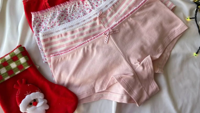 bombacha rosa en navidad