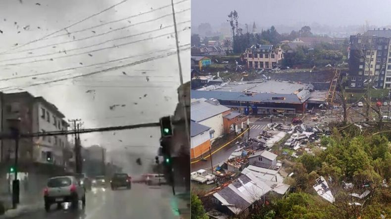Desolación en Puerto Varas: un tornado inédito arrasó techos, autos y dejó miles sin luz