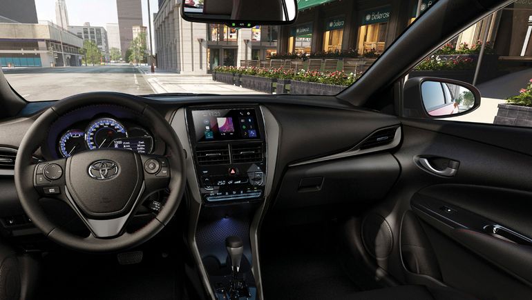 El interior del Toyota Yaris. El interior del Toyota Yaris.