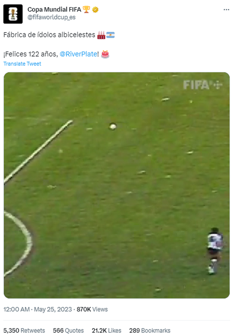 La FIFA homenajeó a River La FIFA homenajeó a River