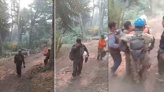 El docente mapuche al que le ganó la emoción en medio de la lucha contra el fuego