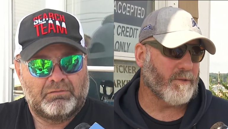 Dan Pritchard y Bill McIntosh, los buzos independientes que encontraron la camioneta de Robert Long en Nueva York. Dan Pritchard y Bill McIntosh, los buzos independientes que encontraron la camioneta de Robert Long en Nueva York.