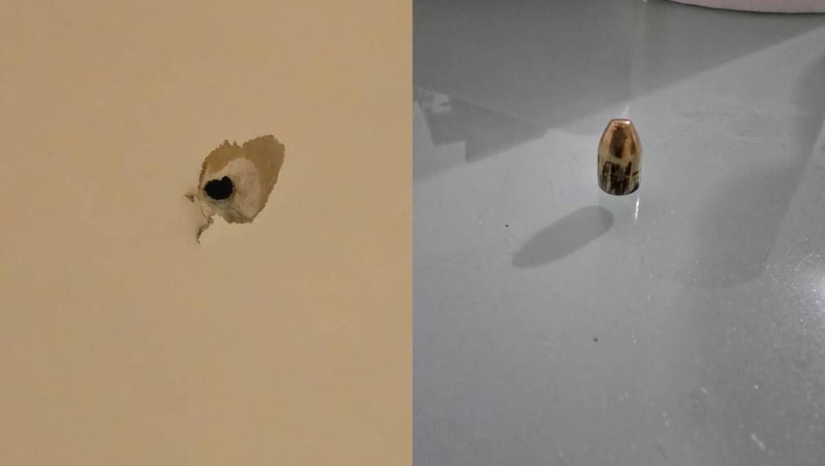 Una bala perdida atravesó el techo de una casa durante los festejos en Valentina Norte.