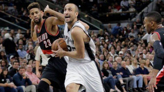 con ginobili imparable, san antonio vencio a portland