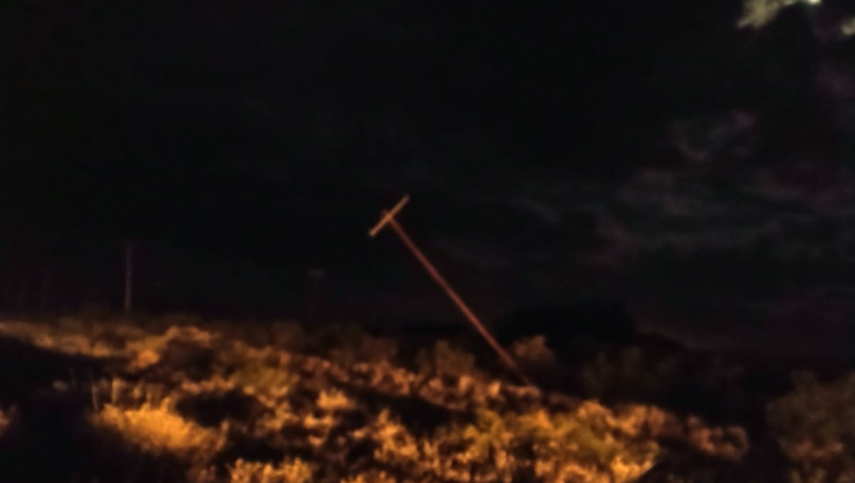 La tormenta volteó cuatro torres de media tensión en Senillosa