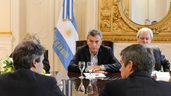 Mauricio Macri, ayer, durante una reunión de gabinete.