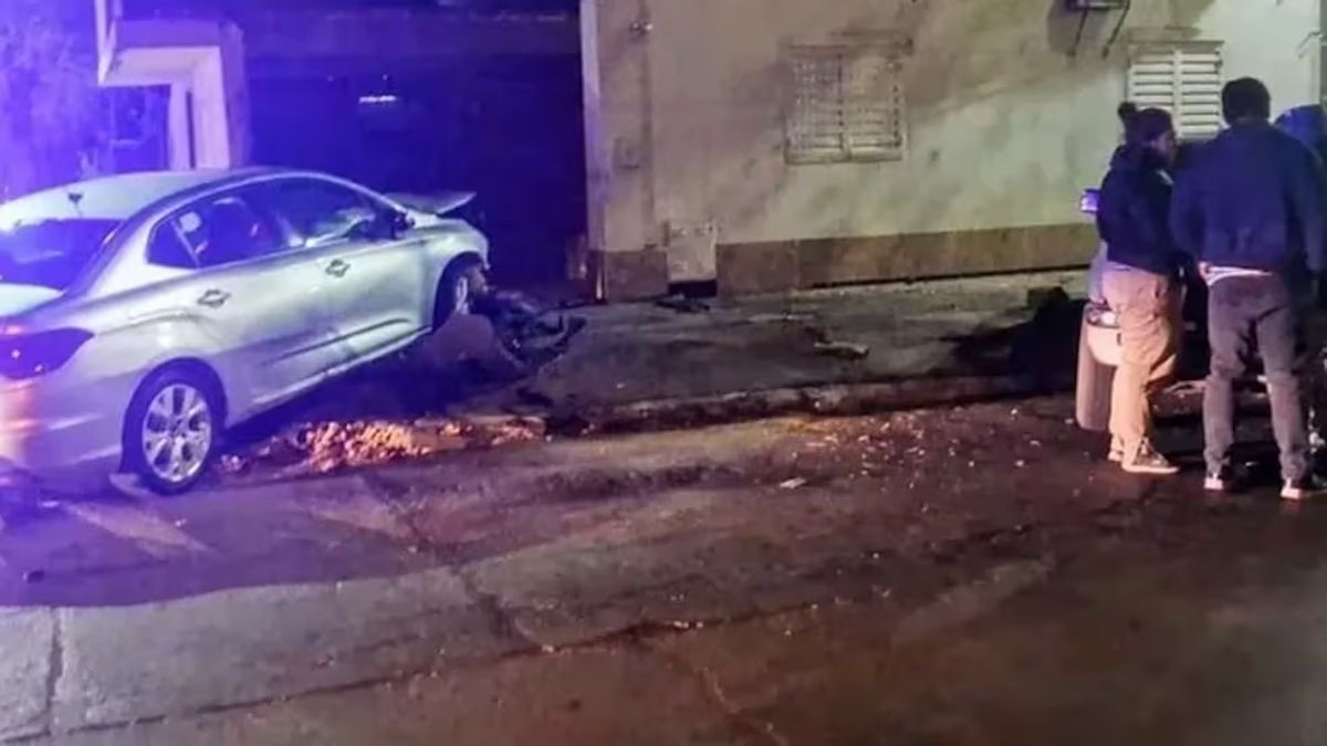 Así quedó el auto del fiscal.