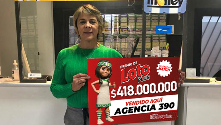 Sorteo del Loto Plus: neuquino ganó 418 millones de pesos