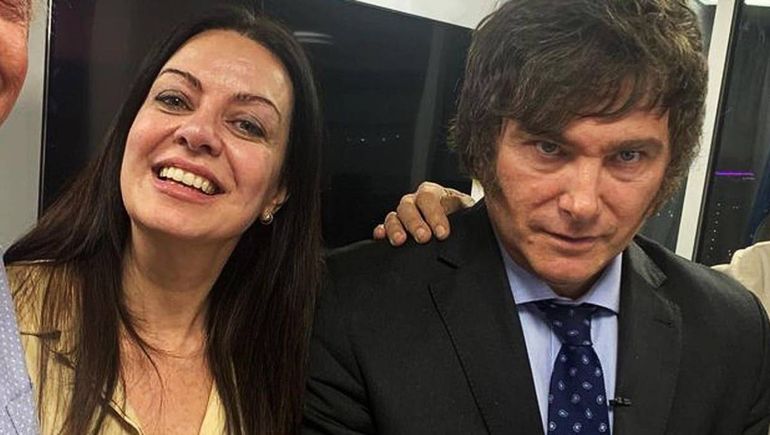 Sandra Petovello y Javier Milei.