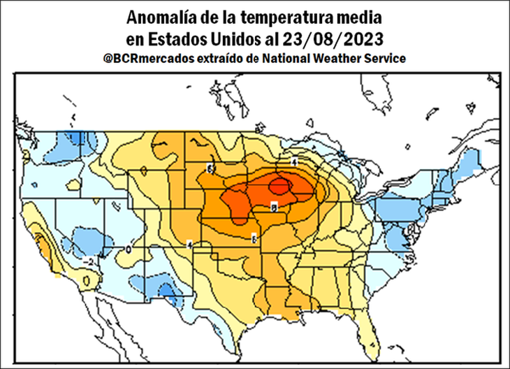 Se observó una reducción de las previsiones de producción y stocks finales de soja y maíz de Estados Unidos para la campaña 2023/24. Se observó una reducción de las previsiones de producción y stocks finales de soja y maíz de Estados Unidos para la campaña 2023/24.