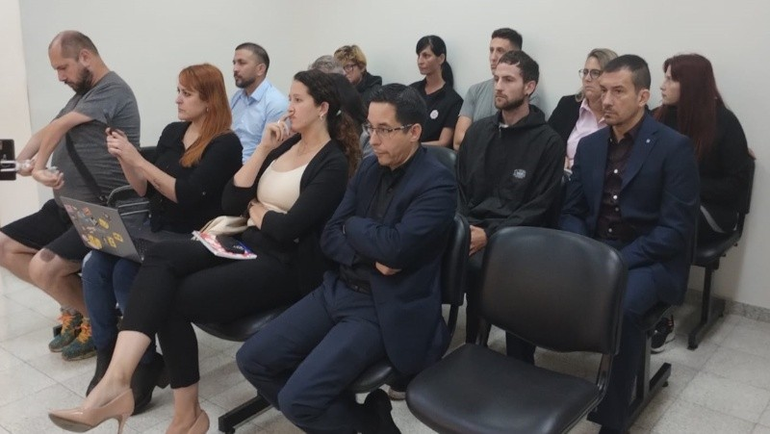 Familiares de Sofía Delgado en la audiencia de imputación. Familiares de Sofía Delgado en la audiencia de imputación.