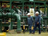 FOTO DE ARCHIVO: Técnicos petroleros caminan en un campo de la petrolera estatal ecuatoriana Petroamazonas, en Yasuní, Ecuador. 20 de octubre, 2017. Fotografía tomada el 20 de octubre de 2017.