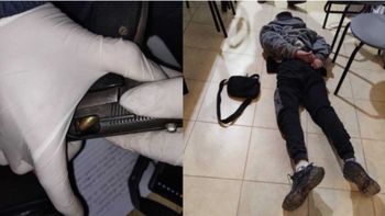 Cuando llegó la policía, el violento huyó por una puerta trasera y se escondió en el local de una biblioteca popular de Trelew: le encontraron dos armas de fuego. Cuando llegó la policía, el violento huyó por una puerta trasera y se escondió en el local de una biblioteca popular de Trelew: le encontraron dos armas de fuego.