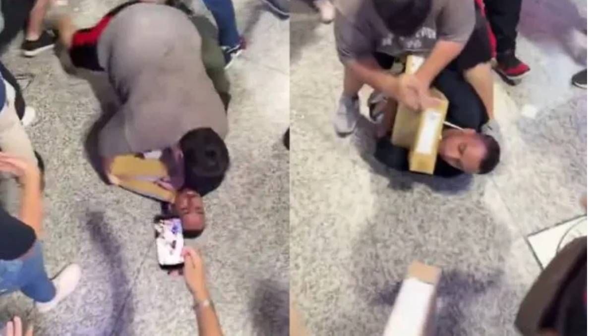 Descontrol en Ciudad del Este: se registró una batalla cuerpo a cuerpo por notebooks y perfumes