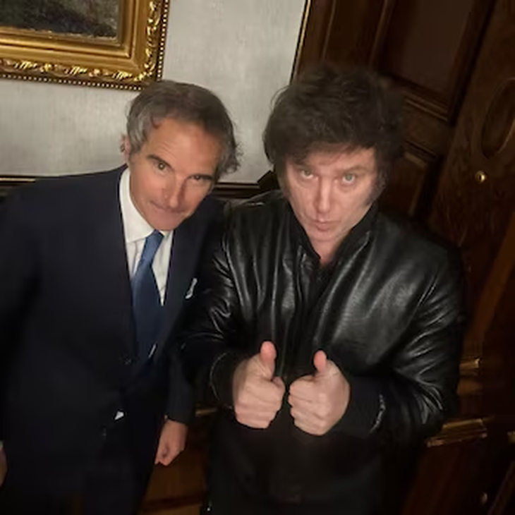 Javier Milei recibió en diciembre de 2023 en la Casa Rosada a Rafael Grossi. Javier Milei recibió en diciembre de 2023 en la Casa Rosada a Rafael Grossi.