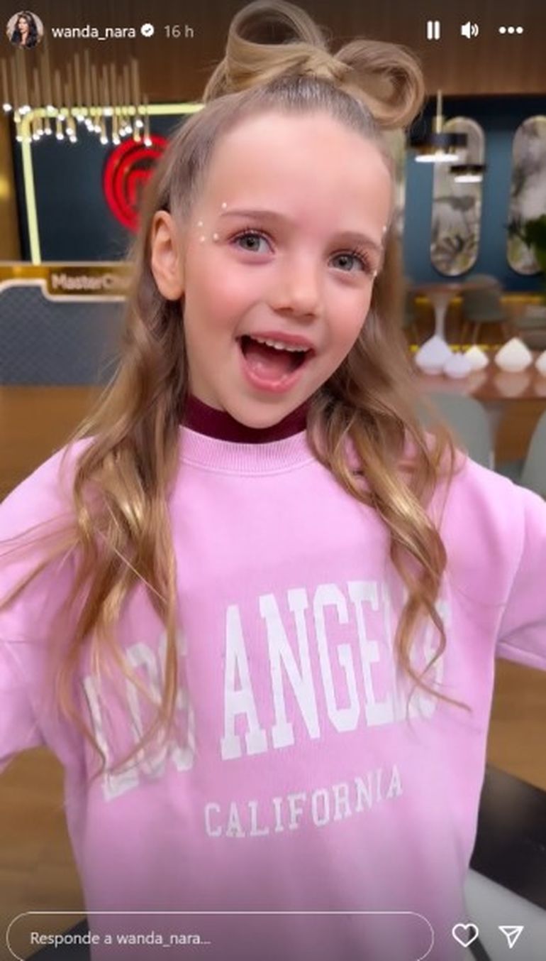 Isabella acompañó a su mamá a la grabación de Masterchef.&nbsp;