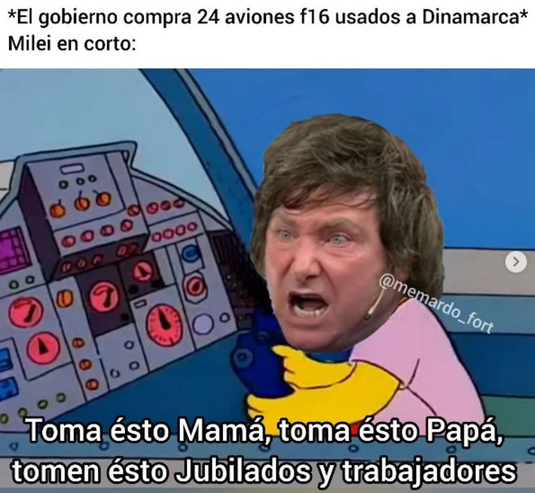 Javier Milei compró 24 aviones y llovieron los memes en redes sociales