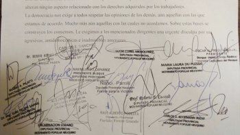 diputados repudiaron las amenazas de la dirigencia de ate