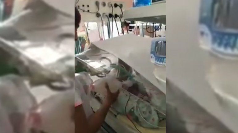 Asistieron manualmente a bebés de un hospital por el corte de luz
