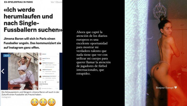 Capturas de las historias de Instagram de Jimena Barón