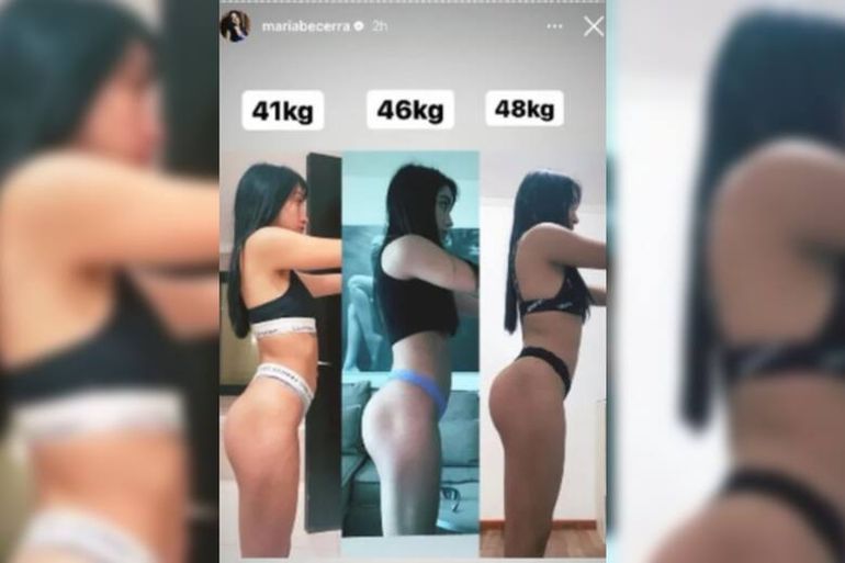 La artista mostró cómo fue cambiando su cuerpo con el entrenamiento, sin ayuda de cirugías. La artista mostró cómo fue cambiando su cuerpo con el entrenamiento, sin ayuda de cirugías.