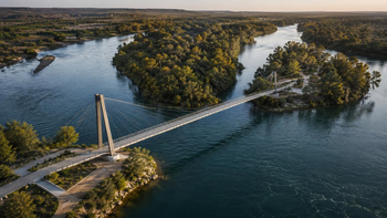 Así será el puente entre Península Hiroki y la Isla de las Aves. Así será el puente entre Península Hiroki y la Isla de las Aves.