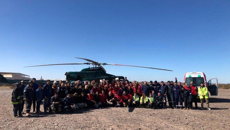 El equipo de trabajo en uno de los anteriores simulacros. El equipo de trabajo en uno de los anteriores simulacros.