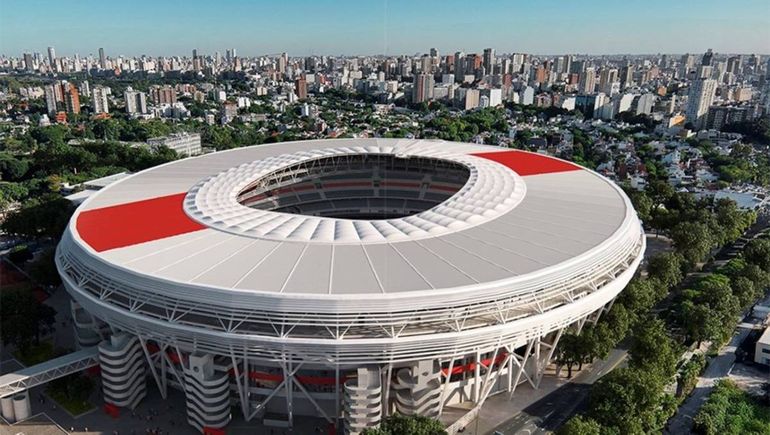 Primeras imágenes: River avanzó en el techado del Más Monumental con el que alcanzará los 101 mil espectadores