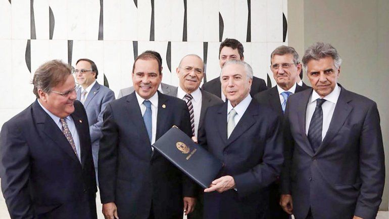 Michel Temer y sus colaboradores