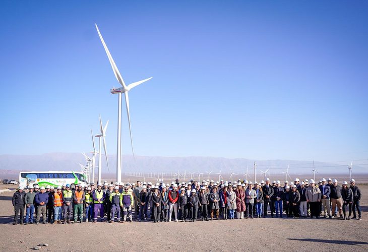 El día de la inauguración del Parque Eólico Arauco III, en La Rioja. El día de la inauguración del Parque Eólico Arauco III, en La Rioja.