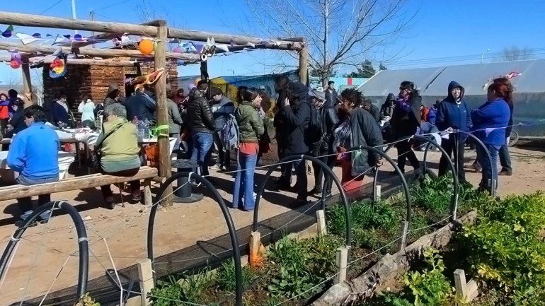 El festejo contó con la presencia de los huerteros y sus familias.