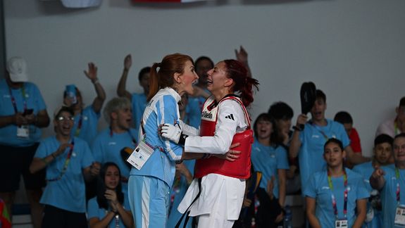 Uno de los tantos momentos emocionantes para la delegación argentina en Panamá. Fotos: Sergio Dovio