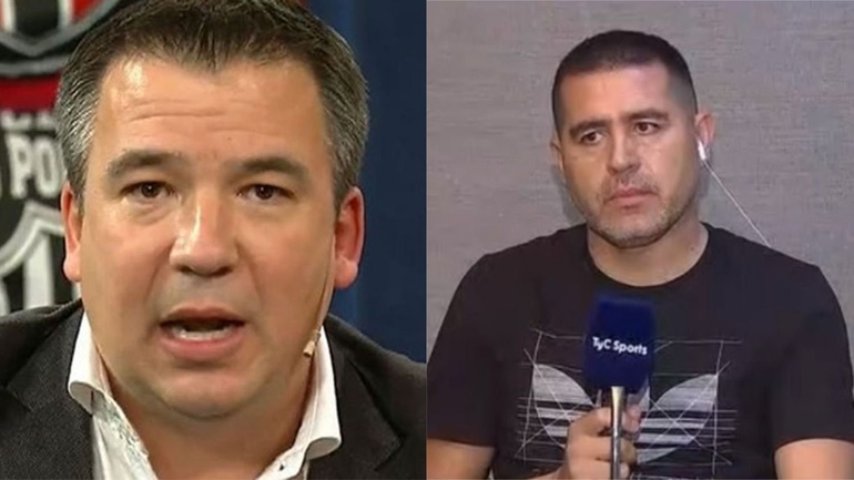 Riquelme tuvo un duro cruce al aire con Gastón Recondo