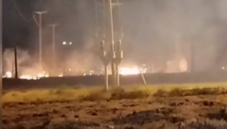 Una de las imágenes de incendios de pastizales compartidas en Redes Sociales luego de la Nochebuena. Una de las imágenes de incendios de pastizales compartidas en Redes Sociales luego de la Nochebuena.