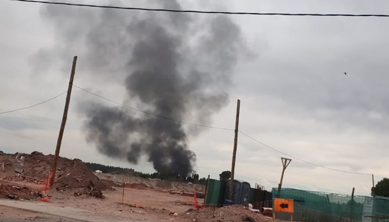 LA columna de humo que se veía en el Oeste neuquino