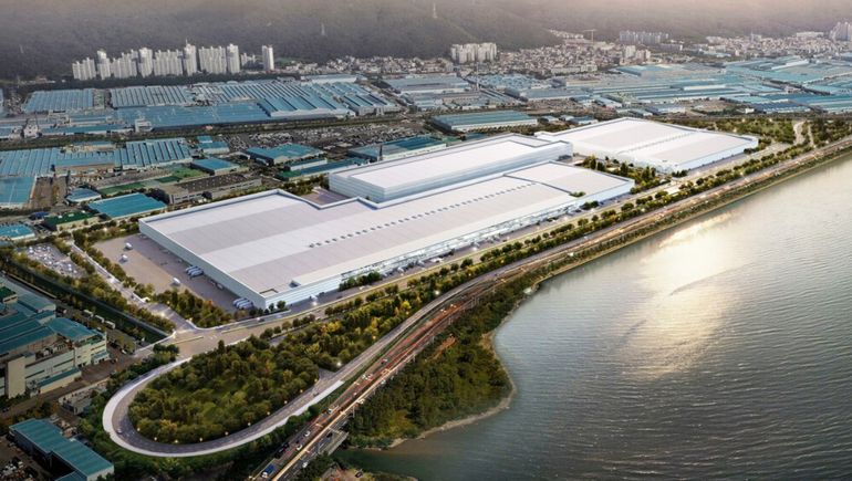 La planta de Hyundai en Ulsan, Corea del Sur. La planta de Hyundai en Ulsan, Corea del Sur.