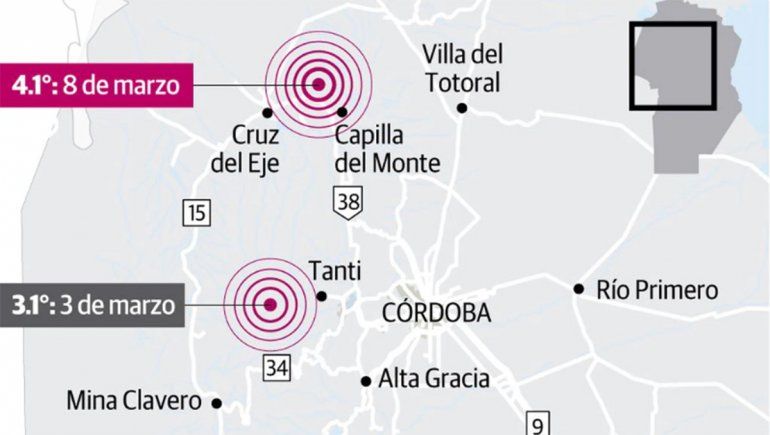 Un temblor se sintió fuerte en el norte de Córdoba