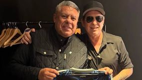 Chiqui Tapia con Andrés Calamaro | LM Neuquen Chiqui Tapia con Andrés Calamaro