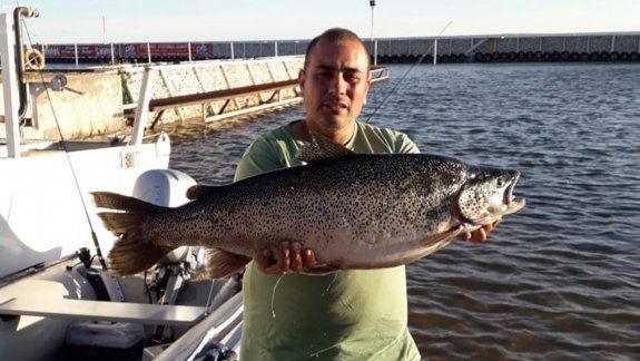 Regalo de Navidad: neuquino pescó trucha de 9