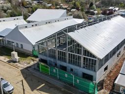 El avance de obra del hospital de Aluminé. El avance de obra del hospital de Aluminé.
