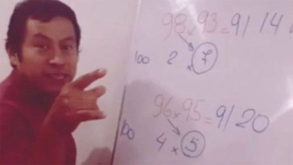 Un profesor sorprende a todos con truco para multiplicar números 
