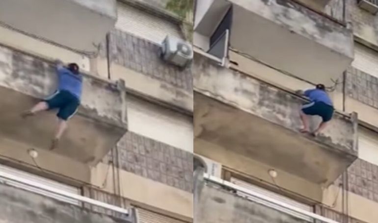 El incidente quedó registrado por los vecinos