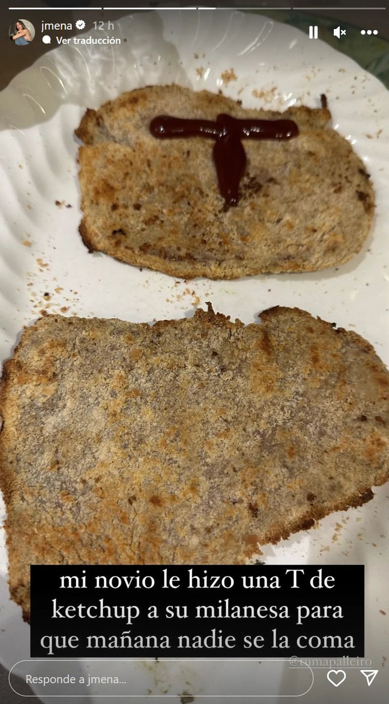 Jimena Barón mostró la ingeniosa manera que encontró para marcar su comida. Jimena Barón mostró la ingeniosa manera que encontró para marcar su comida.